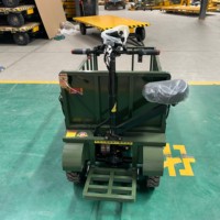 Chariot de transfert électrique multifonctionnel à quatre roues à plateau ouvert, chariot de transport d'atelier OEM avec guidon
