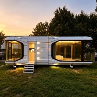 Capsule spatiale anti-corrosion, maison mobile préfabriquée, mini-pod modulaire pour l'hébergement dans les zones touristiques