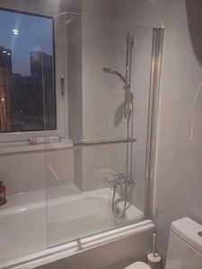 Schermo <span class=keywords><strong>doccia</strong></span> in vetro con design divisorio per vasca da bagno - Product Image 6