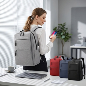 <span class=keywords><strong>Mochila</strong></span> para Portátil Personalizada con Logotipo, de 15.6 Pulgadas, Impermeable, Oxford, Informal, para Negocios, Escuela, Viajes, con Puerto USB, Lisa - Product Image 2
