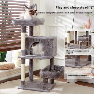 대형 고양이를 위한 실내 고양이 침대 콘도 트리 타워 하우스 - Product Image 5