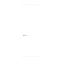 Cadre de porte caché minimaliste moderne en panneau mélaminé insonorisé et ignifuge pour les portes intérieures de chambre à coucher, suite d'hôtel, villa