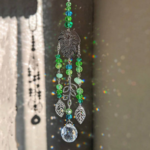 Attrape-soleil transfrontalier en cristal blanc, motif déesse de la lune, avec pendentif carillon éolien à effets de lumière et d'ombre, formes géométriques, ornement suspendu pour voiture et maison - Product Image 3