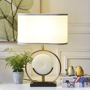 <b>Table</b> <b>Lamp</b> Marble <b>Base</b> E27 LED Bulb Switch Control 220V Modern Minimalist Design For Bedroom Living Room Study Desk - Product Image 1