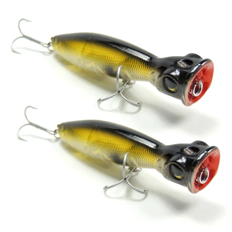 High quality 100mm 17g VMC Hook popper fishing for bass action topwater poppers big popper lure