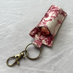 Estuche portátil de algodón para labiales con llavero, bolsa de almacenamiento para labiales de exterior, fácil de anclar, funda para labiales. - Product Image 4