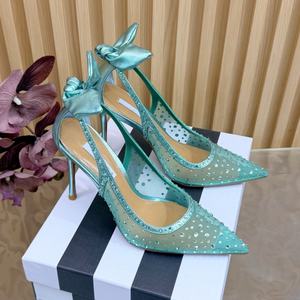 Zapatos de Tacón Alto Stiletto de Diseño para Novia, con Punta en Pico, Brillantes Plateados, Zapatos de Fiesta para Mujer, 5 cm, Ligeros - Product Image 1