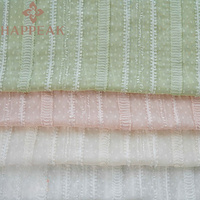 Tissu en mousseline de soie à pois suisses 3D HAPPEAK, dentelle brodée, tissu plissé à rayures pour robe
