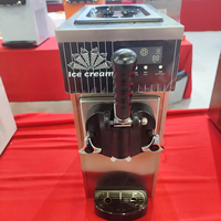 Machine à glace molle professionnelle en acier inoxydable avec moteur, mini-fabricateur à buse unique 450W 220V