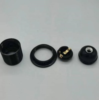 Accesorio de iluminación eléctrica, dispositivo de bloqueo de tornillo de rosca completa M10 E27, soporte de lámpara de baquelita con anillo