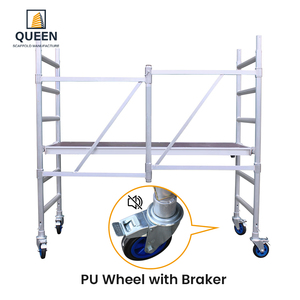 Échafaudage mobile en <span class=keywords><strong>aluminium</strong></span> pliable de type H LINYI QUEEN, capacité de charge de 450 kg, hauteur de travail de 9'8"<span class=keywords><strong>m</strong></span> - Product Image 6