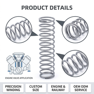 Molla di Compressione per Fermo Valvola, Molla Elicoidale Personalizzata per Valvole Motore, Macchinari Ferroviari, Produzione Diretta OEM - Product Image 5