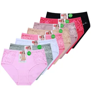 UOKIN A3628 Hot Sale Comfortable Cotton Panty Sport Lady Briefs Xxxl Plus Size Panties Underwear For Fat Women