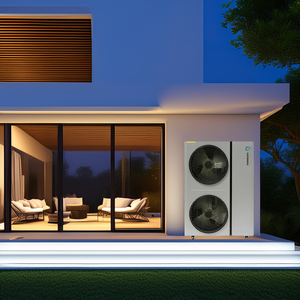 Pompe à chaleur double ventilateur empilable blanche élégante personnalisable en gros avec options d'alimentation flexibles pour les distributeurs de chauffage locaux européens - Product Image 1