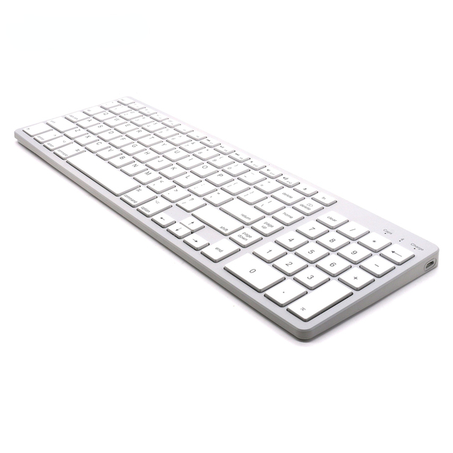 Wireless Rechargeable Slim Keyboard Bluetooth for Laptop Desktop PC Laptops Windows 11/10/8/7/XP Ultra-Thin Design