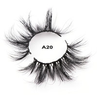 Faux cils en bande complète en gros, Vison 3D véritable pour volume, 25mm, épaisseur 0.10mm, faits à la main, professionnels, personnalisables