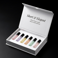 Boîte d'échantillons de parfum en carton en gros 1ml 2ml 5ml 10ml, boîte de voyage pour flacon d'huile parfumée, coffret cadeau de parfum avec insert en mousse