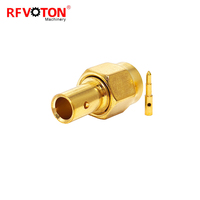 Connecteur coaxial RF en cuivre SMA mâle à bas prix d'usine, soudure à souder, sertissage, câble RG402 RG141, convertisseur SMA