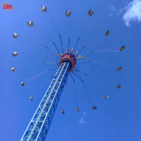 Manège Tour Volante à Haut Rendement, Manège Balançoire en Hauteur, Certificat CE pour Sites Touristiques et Parcs d'Attractions
