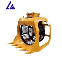 Seau de criblage hydraulique à tambour rotatif pour excavatrices dans les projets de carrière et de démolition