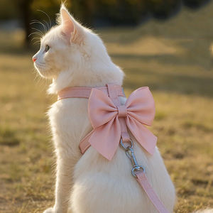 Arnés y Correa para Gato Estilo Japonés y Coreano, Arnés Rosa para Gato con Corbatín, Elegante Arnés Tipo Chaleco para Mascotas Estilo Princesa - Product Image 3