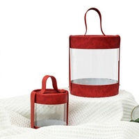Boîte cadeau transparente arrondie pour l'emballage de cadeaux, vente en gros de boîtes cadeaux en PVC transparent, emballage de luxe pour bonbons, boîte cadeau