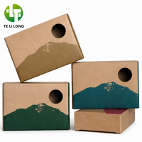 Boîte rigide portable personnalisée avec logo, en matériaux recyclés écologiques, réutilisable, finition mate, protection UV, avec poignée et revêtement adhésif.