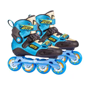 새로운 패션 Oem 블루 성인 스케이트 신발 조정 가능한 4 륜 맞춤형 쿼드 롤러 스케이트 신발