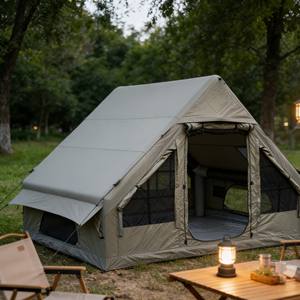 Tente de glamping familiale de luxe facile à installer, tente extérieure en toile Oxford, spacieuse pour les voyages en famille dans le désert - Product Image 6