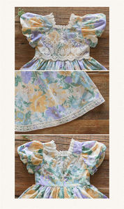 Vestido Casual de Verano para Niña de 2 a 10 Años, Diseño Coreano al por Mayor, de Algodón con Estampado Floral y Mangas Cortas - Product Image 6