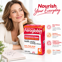 Capsules de fer, acide folique, vitamines B12 et B6, zinc, marque privée OEM, pour adultes, nutrition des globules rouges, compléments alimentaires, vente en gros
