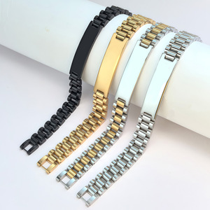 Set di Bracciali e Collane con Catena in Acciaio Inossidabile alla Moda, Incisione Laser <span class=keywords><strong>Personalizzata</strong></span> del <span class=keywords><strong>Nome</strong></span>, Catena Cubana per Collana - Product Image 2