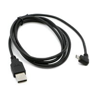 Câble USB 2.0 personnalisé 1a 2a 3a 1m 2m 3m transfert de données court, charge, mâle vers angle droit gauche 90 degrés, données micro B USB