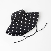 Nouvelle Arrivée 2026 – Chapeau Bob en Coton à Pois Personnalisé à Large Bord, Tendance Extérieur, Protection Solaire Respirante, Chapeau de Plage avec Sangles