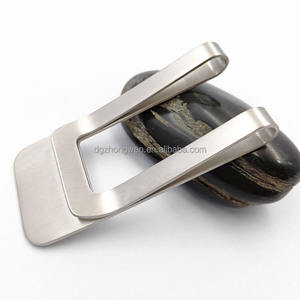 Pince à billets personnalisée en acier inoxydable métal argent pour hommes - Product Image 3