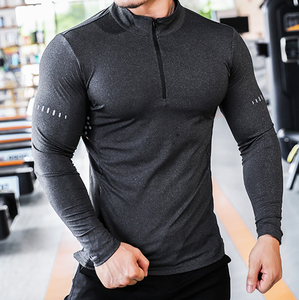 Tùy Chỉnh Bán Buôn Nén Áo Sơ Mi Cơ Sở Lớp Mens Polyester Tập Thể Dục Áo Phông Tập Thể Dục Dài Tay Áo Nén Áo Sơ Mi - Product Image 3