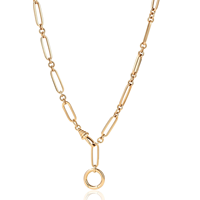 Collar de Cadena de Acero Inoxidable 316L Personalizado, Joyería Hipoalergénica Resistente al Agua con Baño de Oro PVD