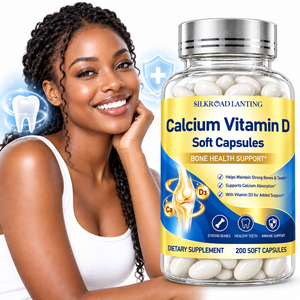 Cápsulas Blandas de Calcio y Vitamina D, Suministro a Granel, 200 Unidades de Vitamina D3 de Alta Potencia para la Rutina Diaria de Salud Familiar - Product Image 1