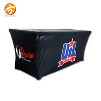 Nappe personnalisée avec décoration de logo Nappe ronde de couverture de barre publicitaire en polyester stretch spandex pour fête