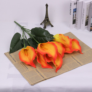 Grand bouquet de fleurs artificielles en soie EV Touch Calla Lily, plante en pot, décoration pour jardin, aménagement paysager, mariage, extérieur, maison - Product Image 5