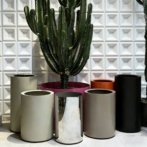 Vaso per <span class=keywords><strong>Fiori</strong></span> Extra-Large in Fibra di Argilla JIN PENG, Contenitore per <span class=keywords><strong>Fiori</strong></span> da Esterno, Resistente al Vento e alla Pioggia, Decorazione Moderna per Giardino - Product Image 5