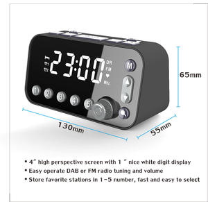 Factory 5 Inch <b>LED</b> Digital Alarm <b>Clock</b> DAB FM Radio Dual USB Charging Portable ABS Radio for Home Outdoor Travel Bedroom - Product Image 2