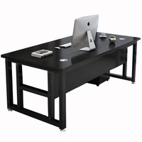 Bureau de direction moderne simple avec structure en acier et panneau en bois pour superviseurs – Combinaison