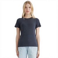 T-shirt à col rond à manches courtes pour femme, décontracté, à porter au quotidien, doux, respirant, léger, haut d'été, t-shirt personnalisé pour femme