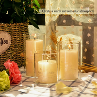 Home dekorative Weihnachten bunte mund geblasene Duft kerzen doppelwandige Luxus Boro silikat glas Kerze für die Hochzeit