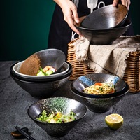 Japanische Keramik-Ramen-Schüssel, Porzellan-Salatschüssel, Nudelschüssel, Müsli- und Obstschale, Große Suppenschüsseln für Zuhause und Partys