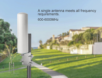 Antenne Cylindrique Omnidirectionnelle Extérieure RFLink 3G/4G/LTE pour Station de Base et Routeur, Fréquence 690-2700MHz, IP65/IP67, Connecteur N-Femelle, 6 dBi