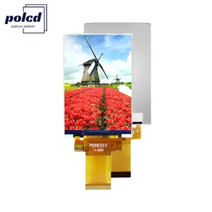 Polcd 휴대용 해상도 320*480 디스플레이 모드 일반적으로 블랙 투과형 3.5 인치 TFT LCD 디스플레이