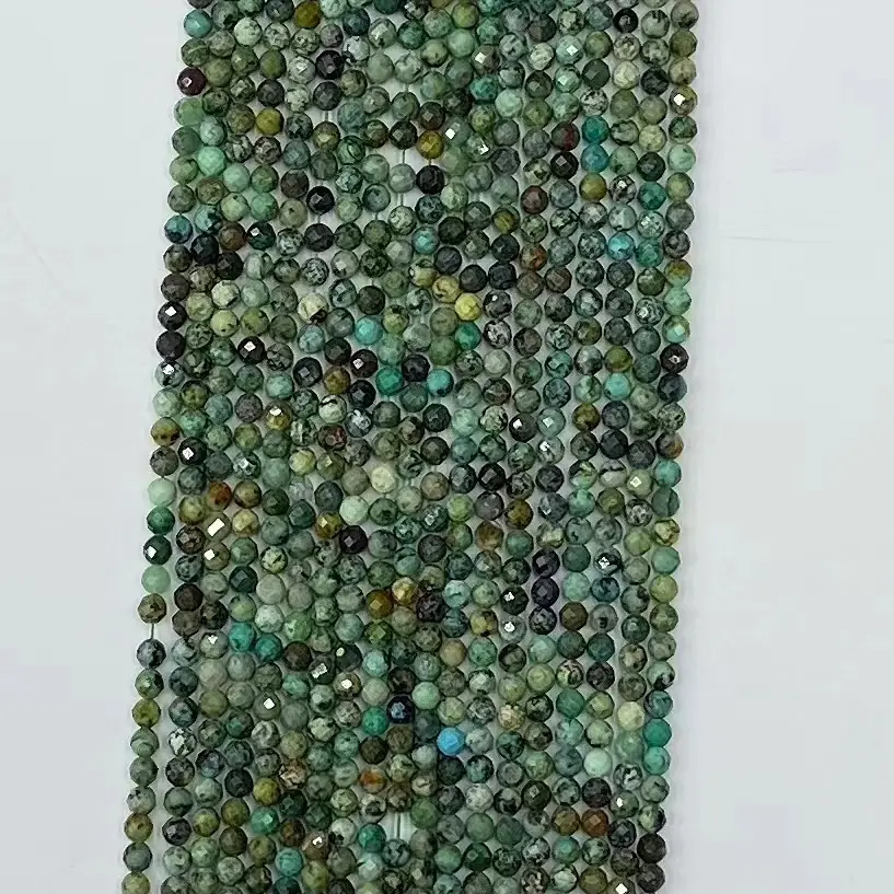 Fornitori di pietre preziose naturali taglio africano turchese perline per le donne uomini bracciale creazione di collana