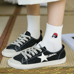 Mujeres otoño estilo japonés dibujos animados bordado hamburguesa y cola patrón algodón calcetines tobilleros - Product Image 2